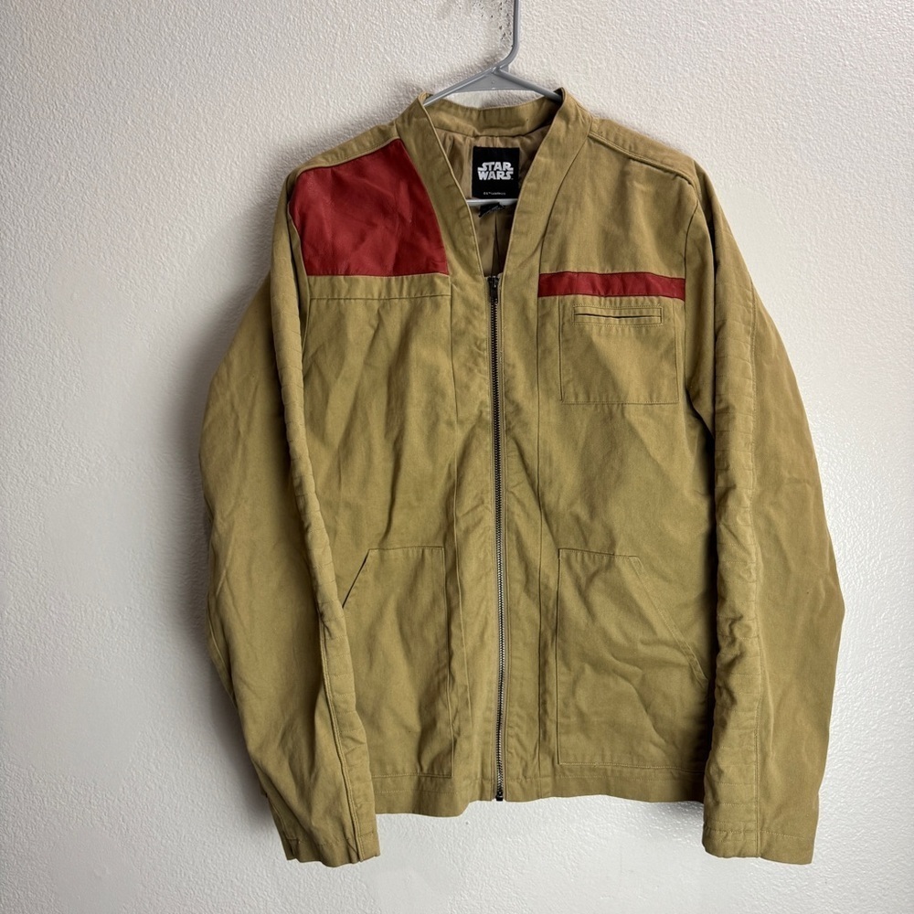 Finn The Force Awakens Star Wars John Boyega Brown Jacket Vintage Large